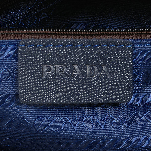 2014 Prada Saffiano Leather Clutch 869704 blue&white for sale